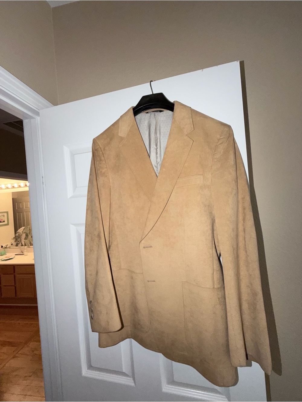Halston Heritage Beige/Tan Suede Sport Coat